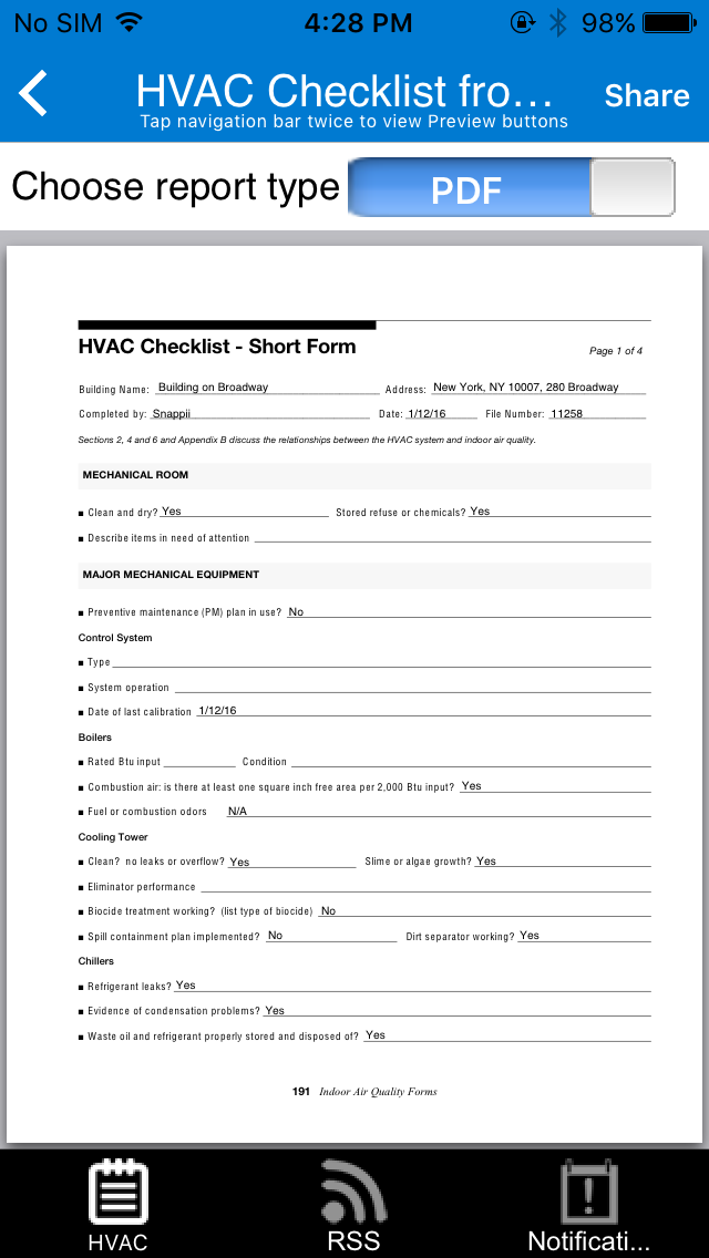 HVAC Checklist Printable